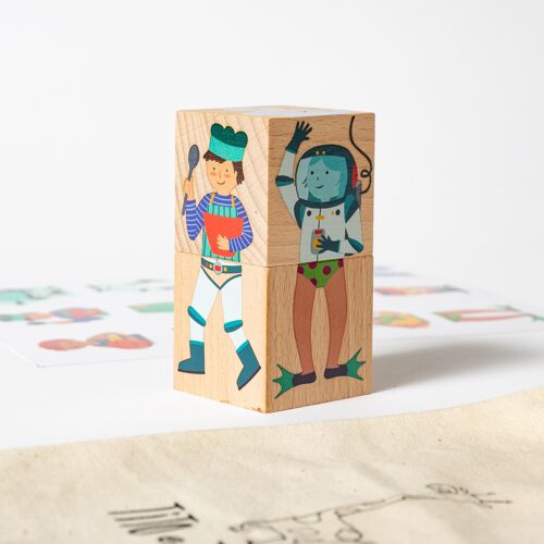 Montessori Puzzle Cubes - the professions