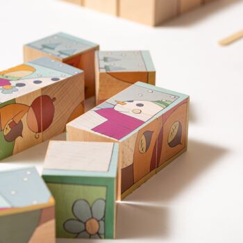 Cubes Puzzle Montessori - Saisons 2