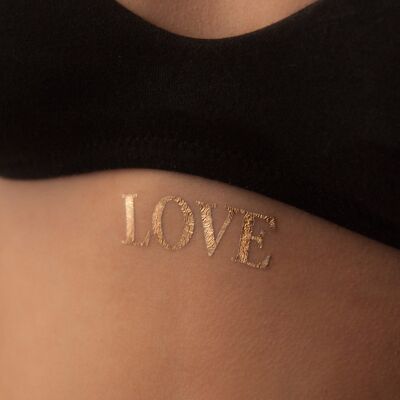 GOLDEN LOVE tattoo (pack of 2)