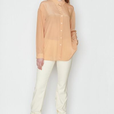 Shirt Blouse Loose Soft Powder - Powder