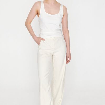 Pantalon Coupe Marlène Crème - Crème