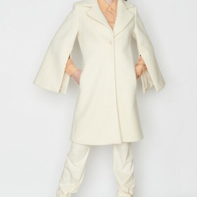 Coat kimono cut cream