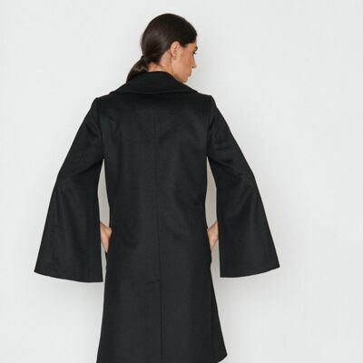 Manteau coupe kimono noir