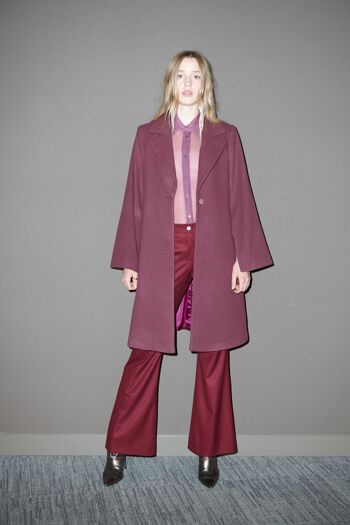 Manteau couleur coupe kimono - Pétrole 1