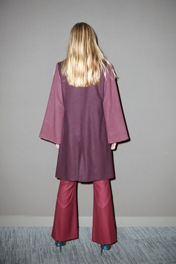 Manteau couleur coupe kimono - Pétrole 4