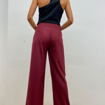 Pantalones de corte Marlene color - baya