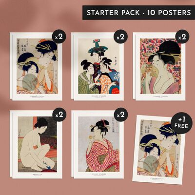 Pack découverte - Estampes japonaises - 10 affiches 30x40cm