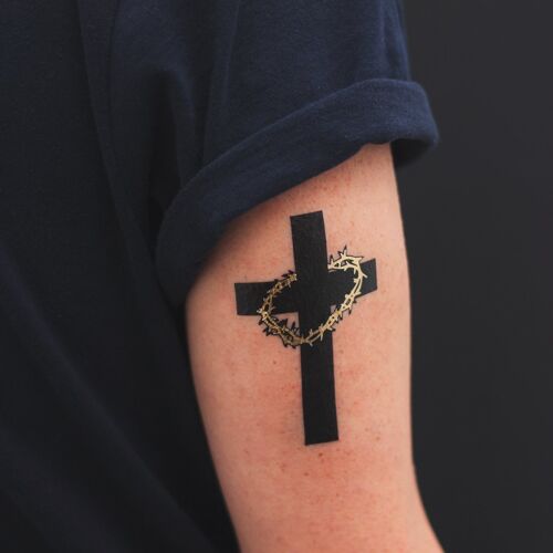 Tatuajes CRIST CROSS (Pack de 2)