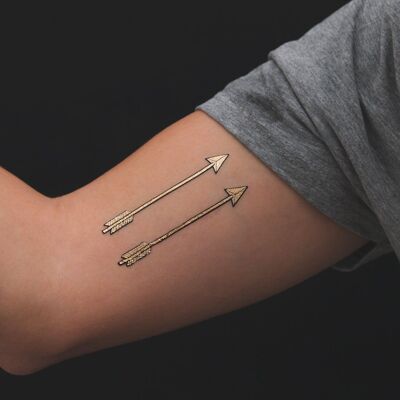 Tatuaje Golden Arrows (Pack de 2)