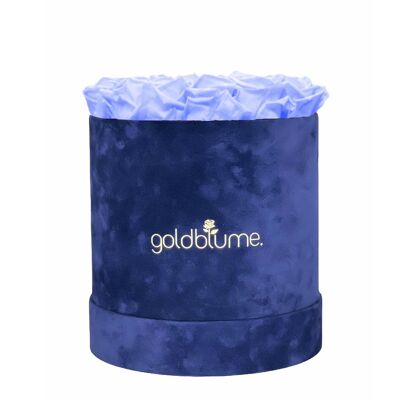 Buy wholesale Denise velvet jewelry box - Navy blue