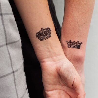 QUEEN AND KING Tattoo (Pack of 2)