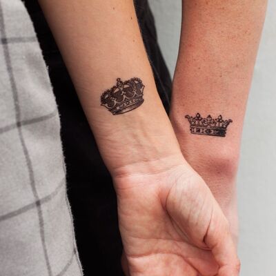 REINE ET ROI Tatouage (Pack de 2)