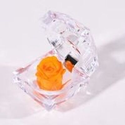 🌹 EWIGE ROSE 🌹 Konservierte duftende Juwelbox Rose - bis zu 3 Jahre haltbar - Orange