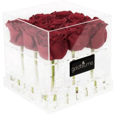 Die Luxuriöse - 9 Rosen - Vibrant Red