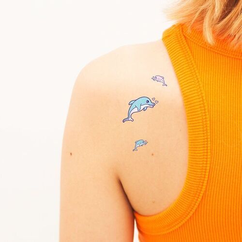 Tatuaje DOLPHIN LOVE (Pack de 2)