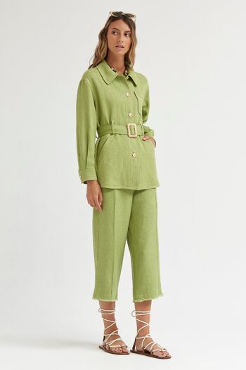 (8455-BAEBO) Culotte-culotte en lin rustique avec poches 1