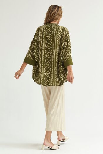 (8460-KILENA) Kimono ethnique bicolore 4