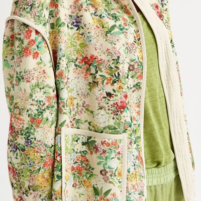 (8467-BURRIO) Reversible floral print viscose  jacket