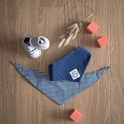 Babero bandana azul marino
