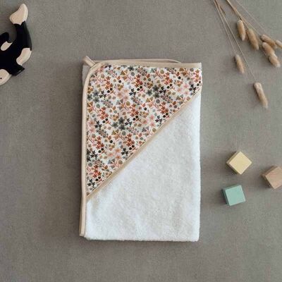 Cape de Bain fleuri rose