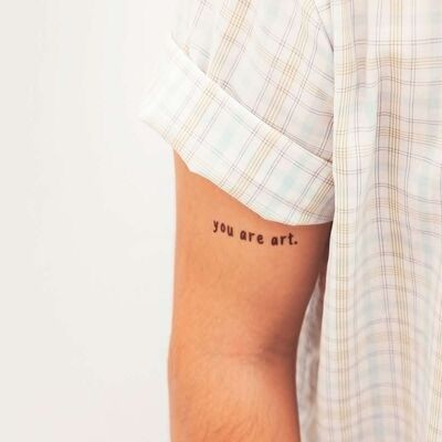 Tatuaggio YOU ​​ARE ART (confezione da 2)