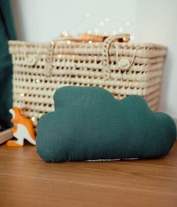 Coussin nuage vert sapin 2