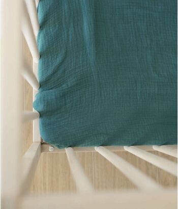 Drap housse vert sapin 60x120 cm 9