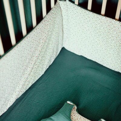 Fir green fitted sheet 60x120 cm