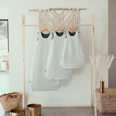 Saco de dormir blanco con flores verdes 24-36 meses