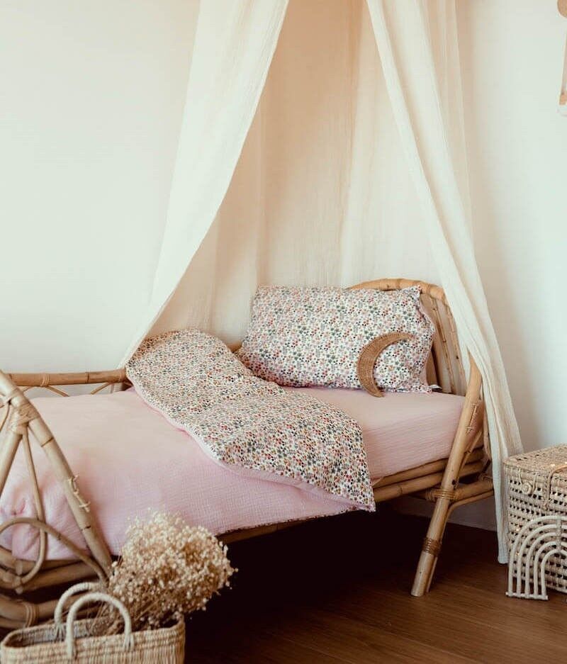 Parure de lit rose 100x140 cm