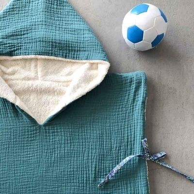 Poncho da bagno verde eucalipto