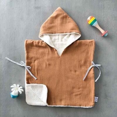 Poncho de bain camel