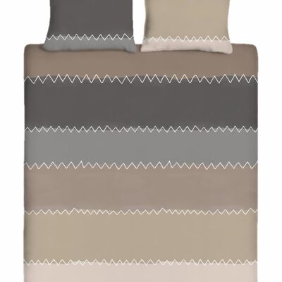 Zig Zag Taupe – 140 x 200/220 – Einzelbettbezug aus Baumwolle – Ten Cate