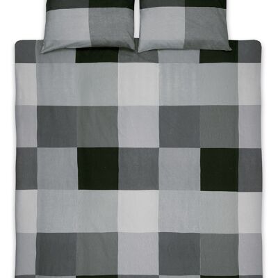 Block Anthracite - 240x200/220 - Cotton Twin Duvet Cover - Ten Cate
