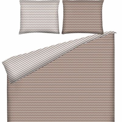Jazz Taupe Natural – 240x200/220 – Bettbezug für Einzelbetten aus Baumwolle – Ten Cate