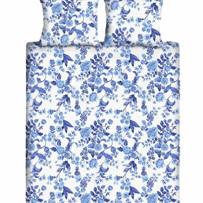 Flower Delft Blue - 140x200/220 - Cotton Single Duvet Cover - Ten Cate