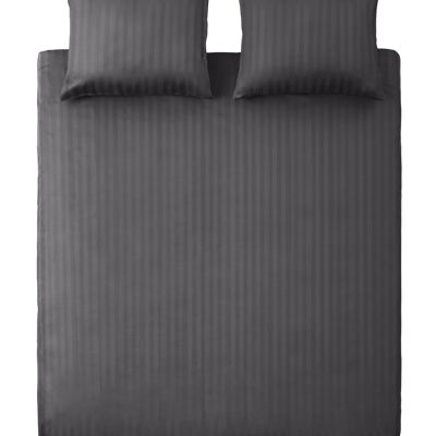 Anthracite - 240x200/220 - 100% Cotton Satin Twin Bed Duvet Cover - Ten Cate