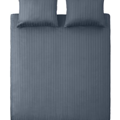 Dunkelblau – 240 x 200/220 – Bettbezug für Einzelbetten aus 100 % Baumwollsatin – zehn Cate