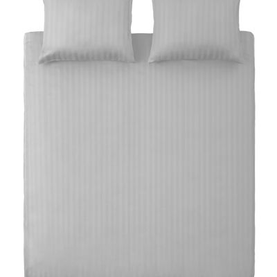 Grau – 240 x 200/220 – Bettbezug aus 100 % Baumwollsatin für Einzelbetten – zehn Cate