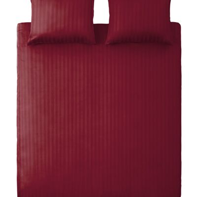Rot – 140 x 200/220 – Einzelbettbezug aus 100 % Baumwollsatin – zehn Cate