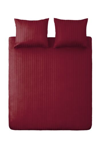 Rouge - 140x200/220 - Housse de Couette Simple 100% Satin de Coton - Ten Cate 1