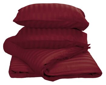 Rouge - 200x200/220 - Housse de Couette Double Satin 100% Coton - Ten Cate 4