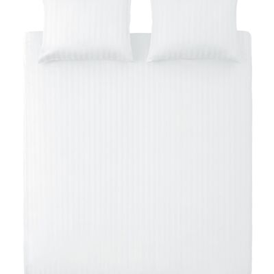 Weiß – 240 x 200/220 – Bettdeckenbezug aus 100 % Baumwollsatin – zehn Cate