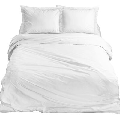 White Whisper - 140x200/220 - 100% Cotton Satin Single Duvet Cover - Ten Cate Premium