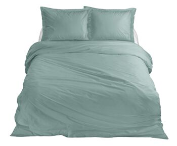 Mineral Mint - 140x200/220 - Housse de Couette Simple 100% Satin de Coton - Ten Cate Premium 1