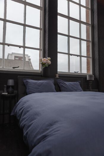 Dusty Blue - 140x200/220 - Housse de Couette 100% Lin - Ten Cate Premium 3