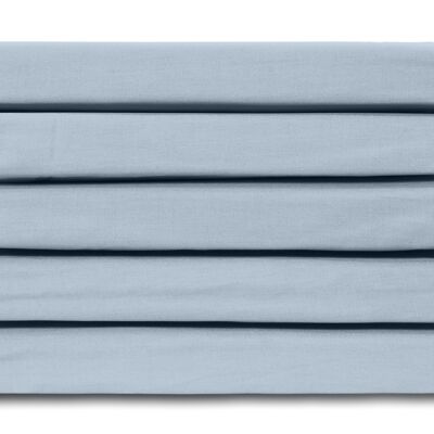 Light Blue - 90x200 - 100% Cotton Sateen Fitted Sheet - Ten Cate