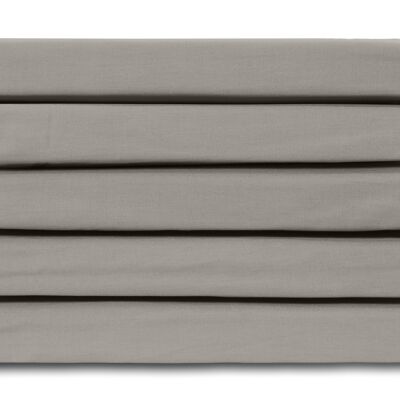 Gray - 90x200 - 100% Cotton Satin Fitted Sheet - Ten Cate