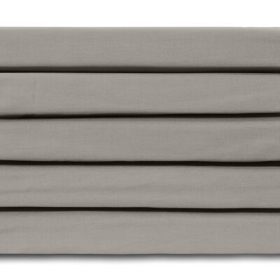 Grigio - 180x220 - Lenzuolo con angoli in raso di cotone 100% - Ten Cate