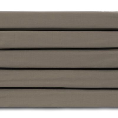 Taupe - 90x220 - 100% Cotton Sateen Fitted Sheet - Ten Cate